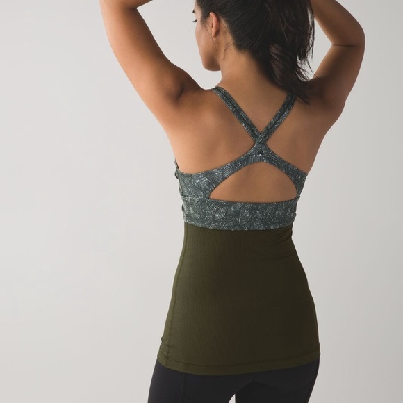 LULULEMON Wrap It Up Tank Jazzy White Gator Green 6 - Picture 2 of 10